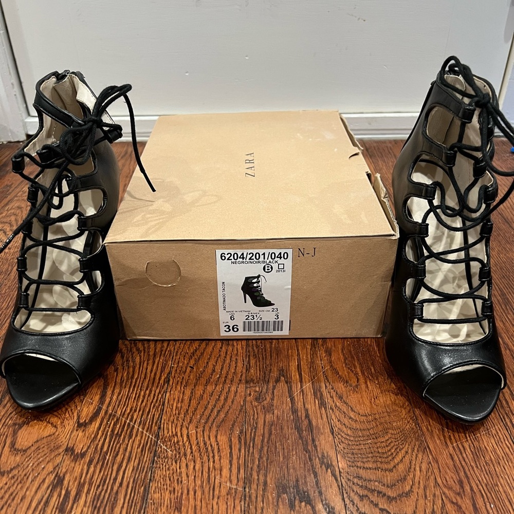 Zara Lace up Heels